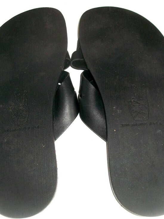John Varvatos Merida NearNew Handmade Black Leather Slide Sandals`12M $398 main image 5